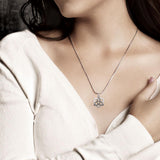 Marcasite Trinity in Heart Silver Pendant TPD5344 - Jewelry