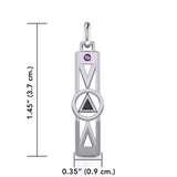 Modern Recovery Silver Pendant with Gemstone TPD5355 - Jewelry