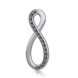 Infinity Silver Pendant with Marcasite TPD5362 - Jewelry