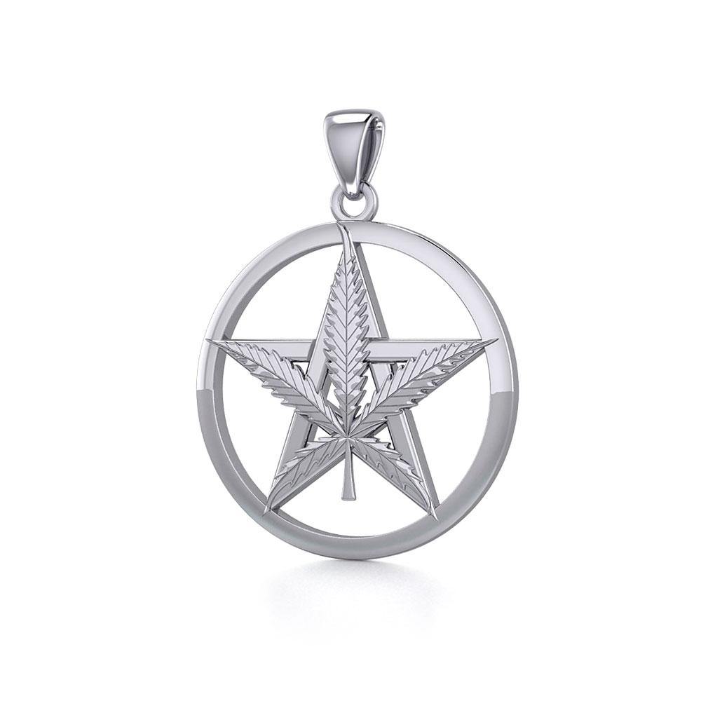 Oberon Zell Greenleaf Pentagram Silver Pendant TPD5371 - Jewelry
