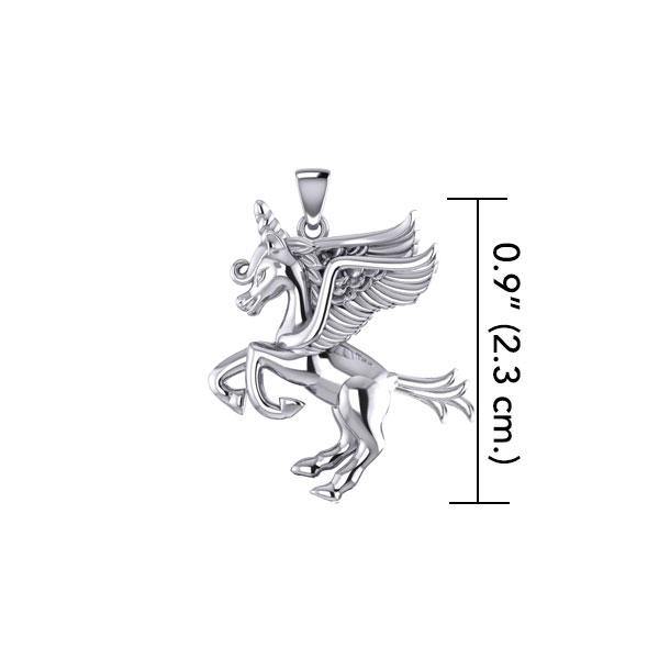Enchanted Sterling Silver Mythical Unicorn Pendant TPD5400 - Jewelry