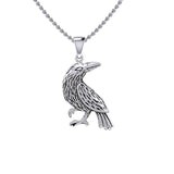 Small Raven Silver Pendant TPD5413 - Jewelry
