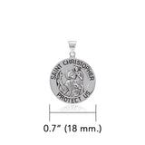 Saint Christoper Silver Pendant (Small 18 mm.) TPD5464 - Jewelry