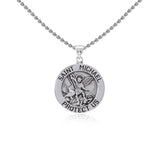 Saint Michael Silver Pendant (Small 18 mm.) TPD5467 - Jewelry