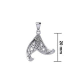 Celtic Mermaid Tail Sterling Silver Pendant TPD5473 - Jewelry