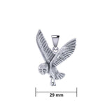 Flying Owl Silver Pendant TPD5476 - Jewelry