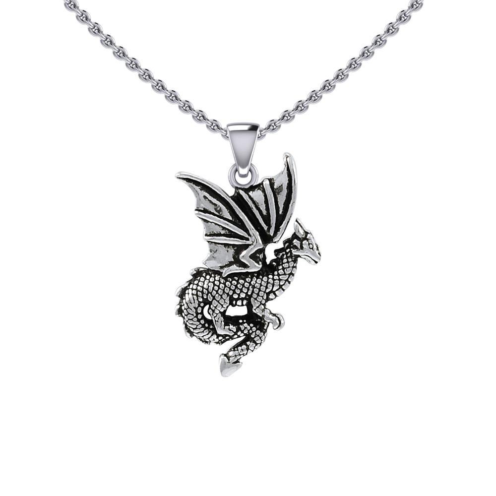 Flying Dragon Silver Pendant TPD5605 - Jewelry
