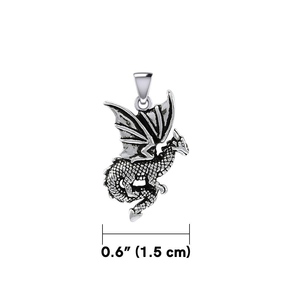 Flying Dragon Silver Pendant TPD5605 - Jewelry