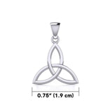 Celtic Trinity Knot Silver Pendant Small Size TPD5607 - Jewelry