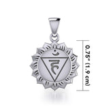 Vishuddha Throat Chakra Sterling Silver Pendant TPD5626 - Jewelry