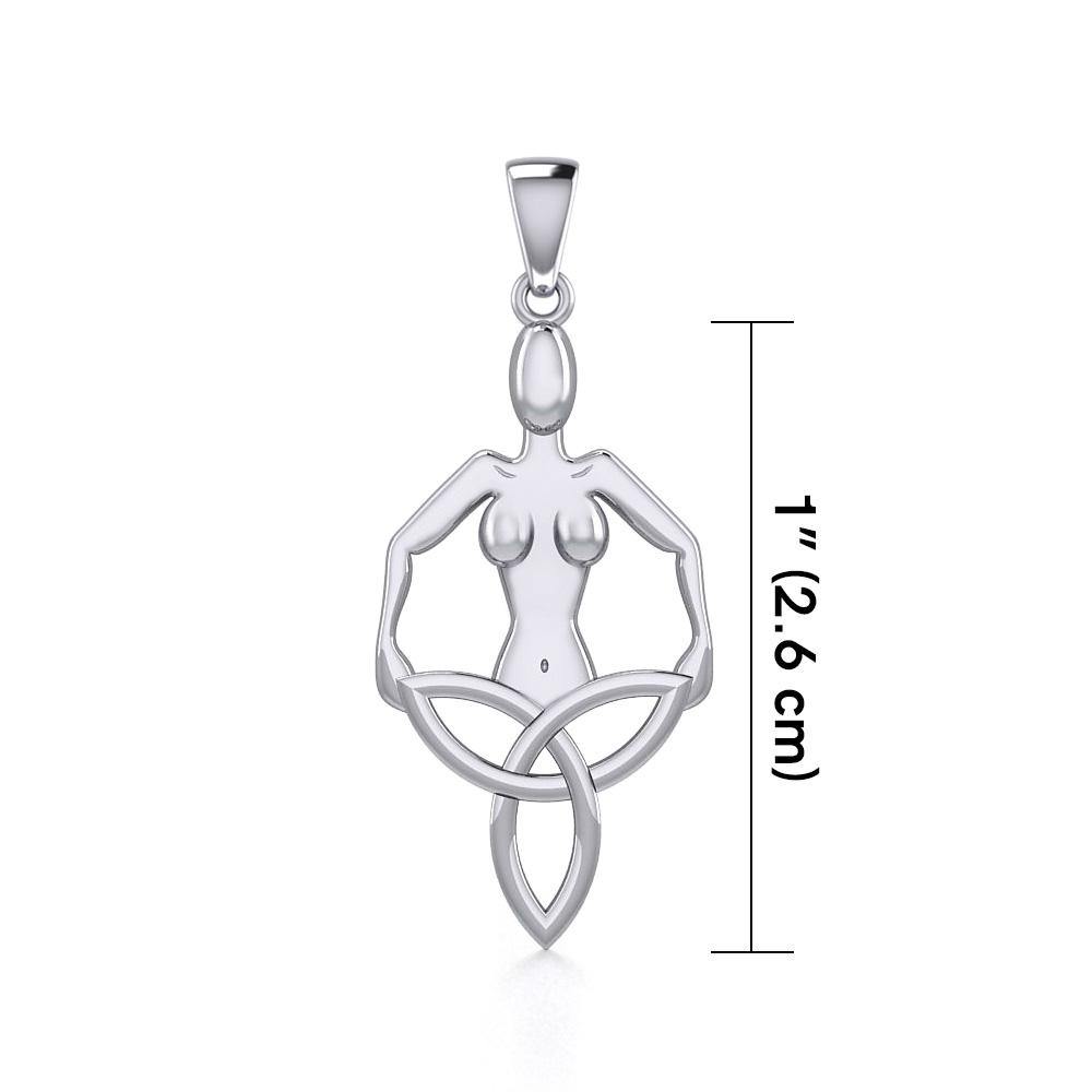 Celtic Trinity Knot Goddess Silver Pendant TPD5653 - Jewelry