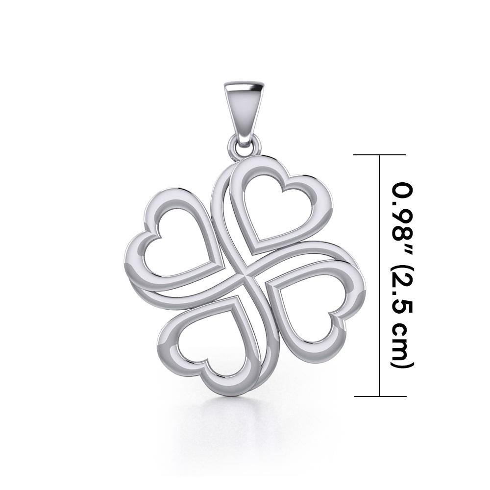 Four Hearts Silver Pendant TPD5655 - Jewelry