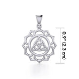 Triquetra Chakra Silver Pendant TPD5669 - Jewelry