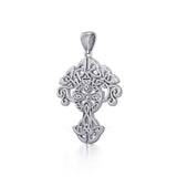 Celtic Tree of Life with Cross Silver Pendant TPD5670 - Jewelry