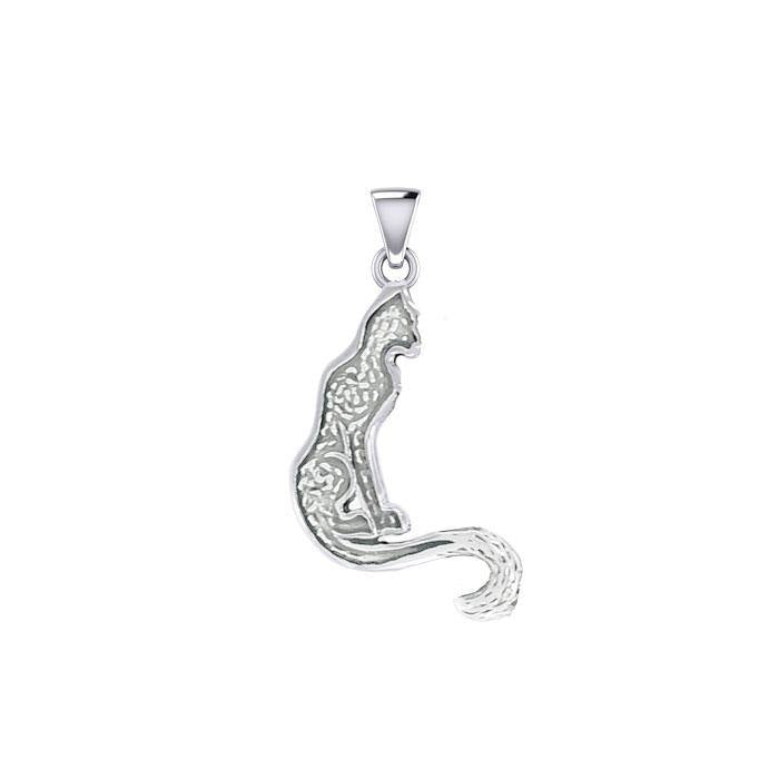 Cat Silver Pendant TPD5671 - Jewelry