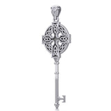 Celtic Cross Spiritual Enchantment Key Silver Pendant TPD5674