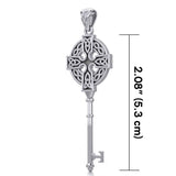 Celtic Cross Spiritual Enchantment Key Silver Pendant TPD5674