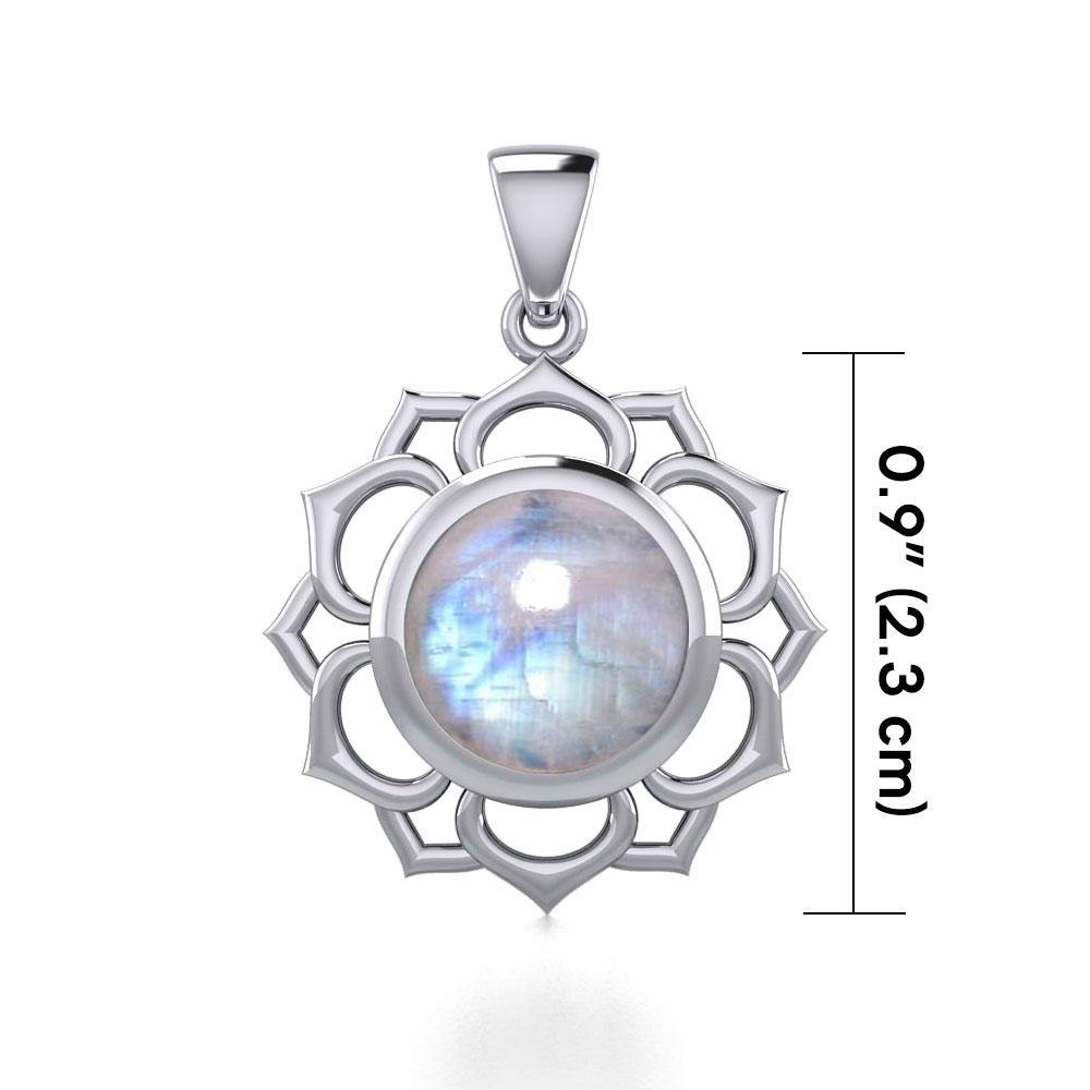 Chakra Silver Pendant with Large Stone TPD5687 - Jewelry