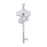 The Eye of Horus Spiritual Enchantment Key Silver Pendant with Gem TPD5711 - Jewelry