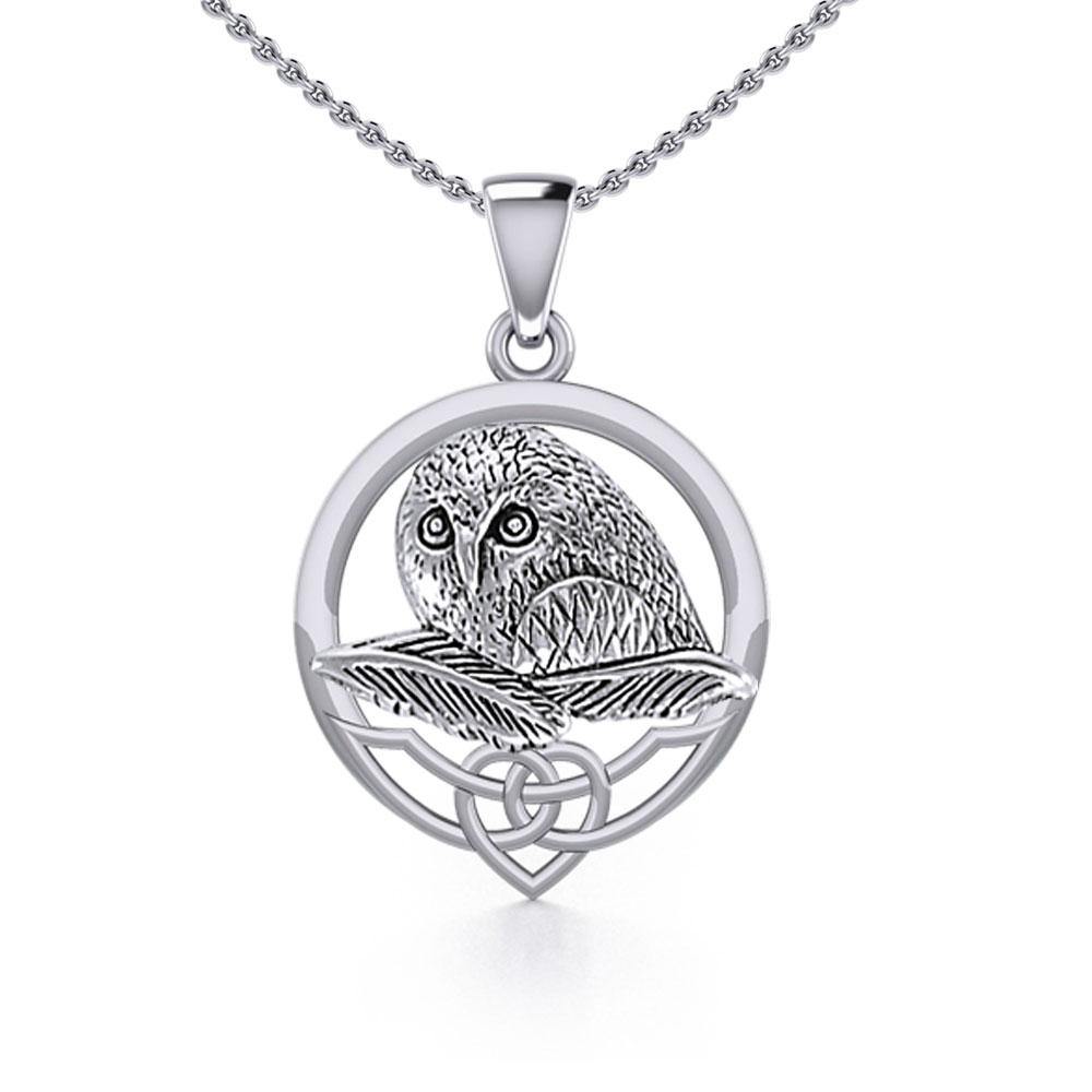 Celtic Owl Silver Pendant TPD5718 - Jewelry