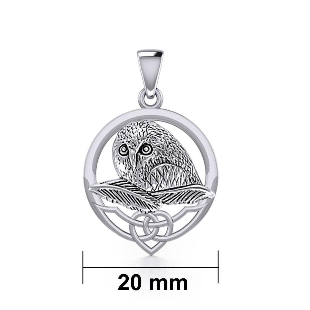 Celtic Owl Silver Pendant TPD5718 - Jewelry