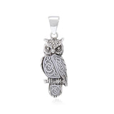 Celtic Horned Owl 3 Dimensional Pendant TPD5721 - Jewelry
