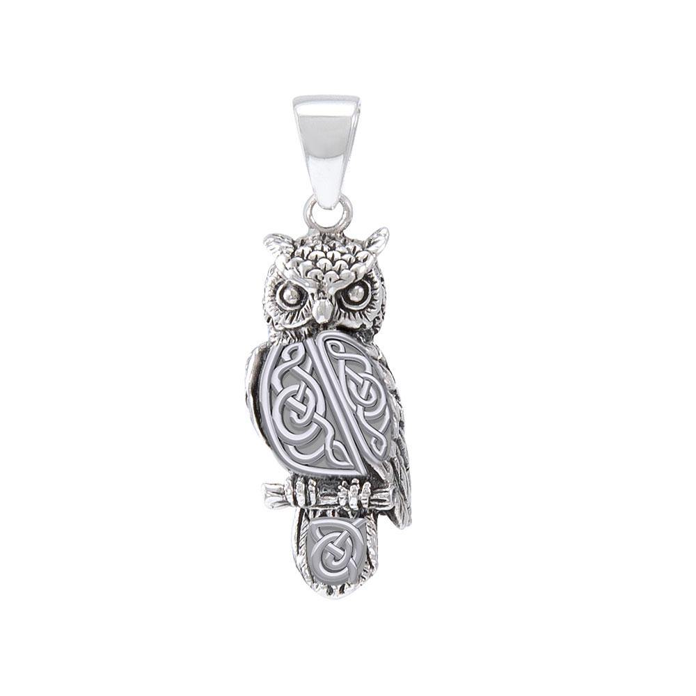 Celtic Horned Owl Pendant TPD5722 - Jewelry