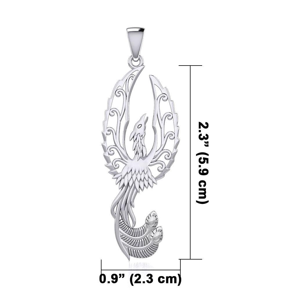 Mythical Phoenix Silver Pendant TPD5723 - Jewelry