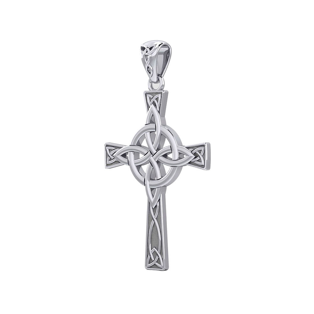 Celtic Cross with Four Point Knot Silver Pendant TPD5811