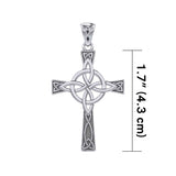 Celtic Cross with Four Point Knot Silver Pendant TPD5811