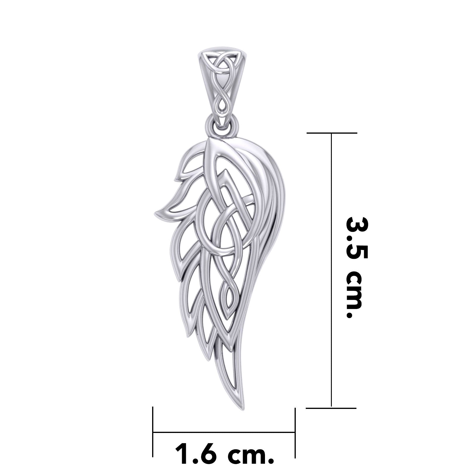 Guardian Angel Celtic Wing Silver Pendant TPD5912