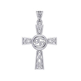 Celtic Cross Cancer Astrology Zodiac Sign Silver Pendant TPD5951