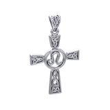 Celtic Cross Leo Astrology Zodiac Sign Silver Pendant TPD5952