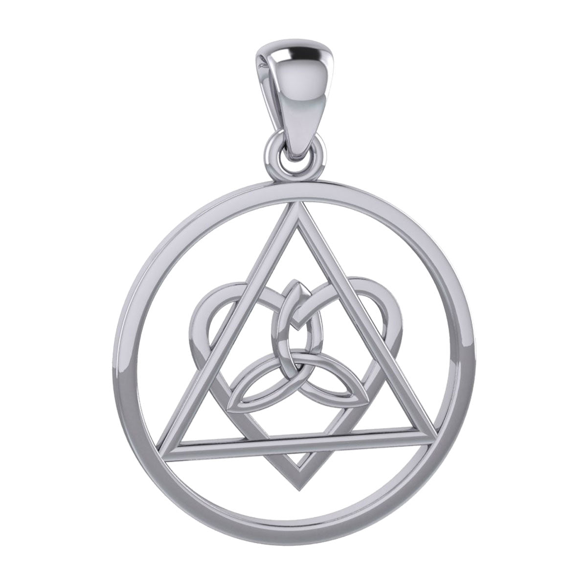 Large Celtic AA Symbol Sterling Silver Pendant Jewelry TPD6004