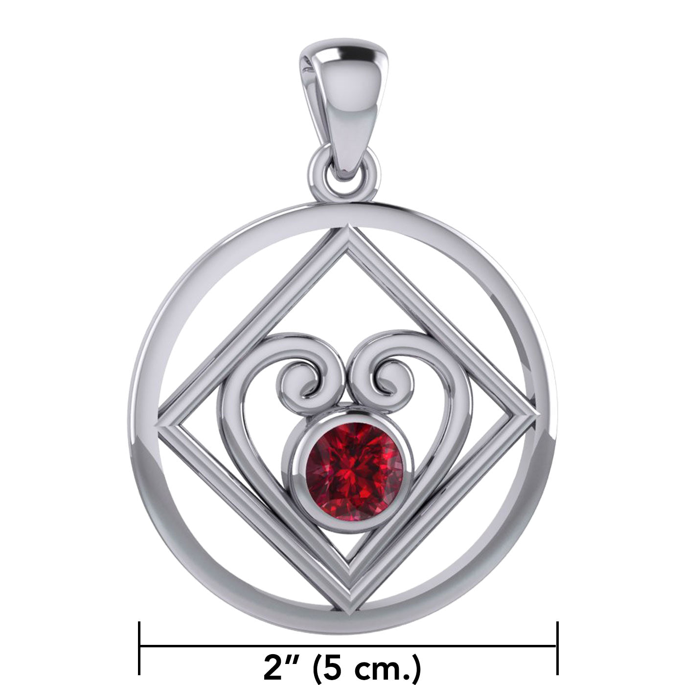 Large NA Recovery with Heart of Power Silver Pendant TPD6006
