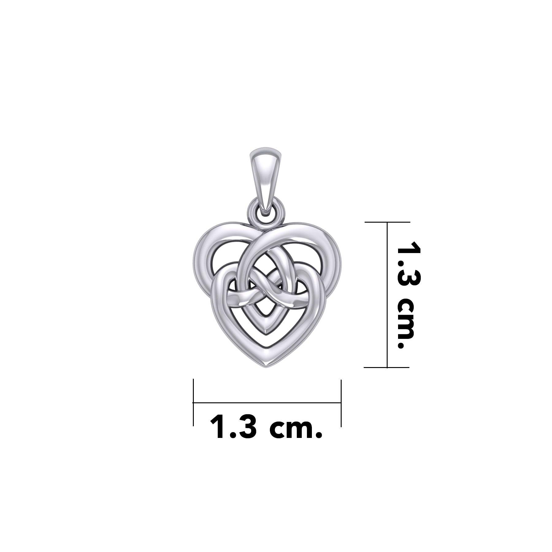 Celtic Infinity Knotwork Heart Silver Pendant TPD6020