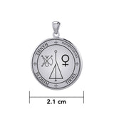 Sigil of the Archangel HANIEL Small Sterling Silver Pendant TPD6022