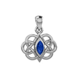 Celtic Double Heart And Infinity Pendant With Gemstone TPD6043