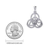 Peace, Love and Recovery in Borromean rings Silver Pendant TPD7008
