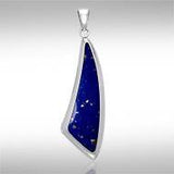 Trillion Cabochon Silver Pendant TPD718 - Jewelry