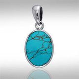 Oval Cabochon Silver Pendant TPD736 - Jewelry