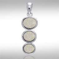 Tiered Cabochon Silver Pendant TPD738 - Jewelry