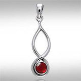 Infinity Cabochon Silver Pendant TPD739 - Jewelry