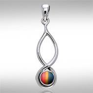 Infinity Cabochon Silver Pendant TPD739 - Jewelry