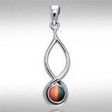 Infinity Cabochon Silver Pendant TPD739 - Jewelry