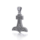 Thor's Hammer Silver Pendant TPD864 - Jewelry