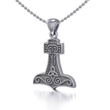Thor's Hammer Silver Pendant TPD864 - Jewelry