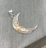 Spiral Crescent Moon Pendant TPV3411 - Jewelry
