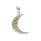 Spiral Crescent Moon Pendant TPV3411