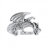 Winged Dragon Silver Ring TR1599 - Jewelry